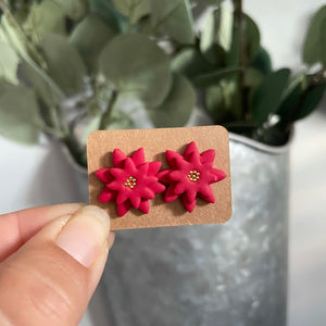 Poinsettia Studs