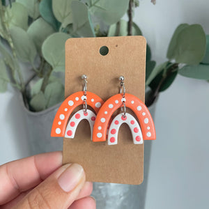 Orange Arch Earrings