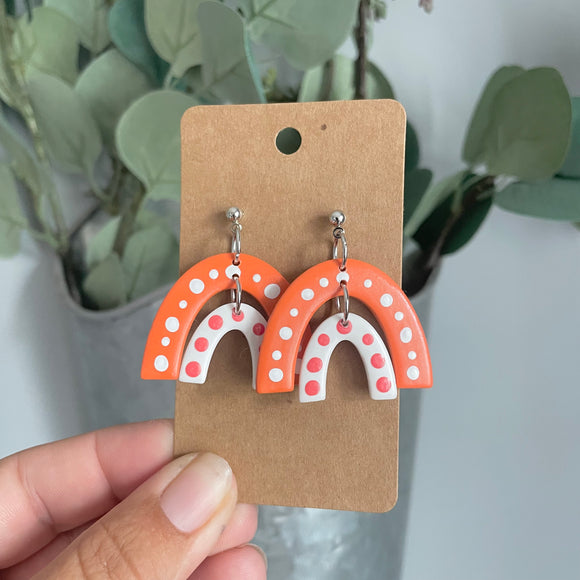 Orange Arch Earrings