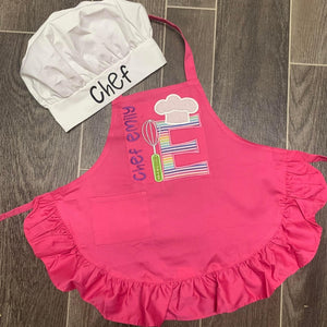 Child's Hot Pink Ruffle Apron