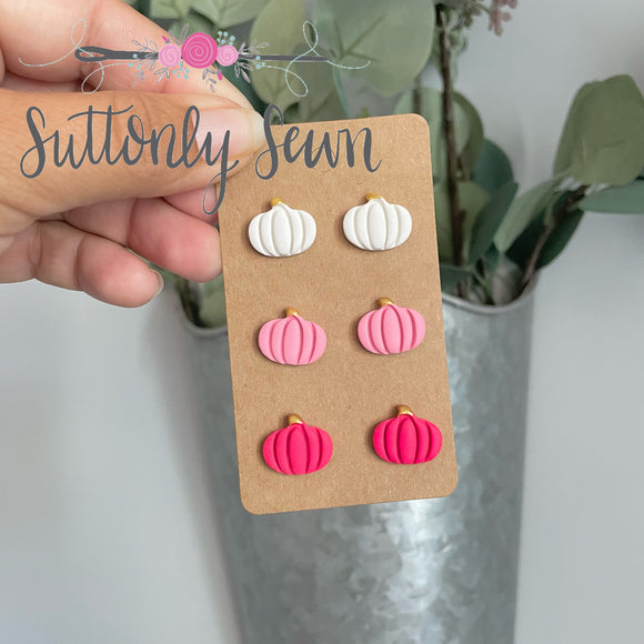 Pink Ombre Pumpkin Stud Pack