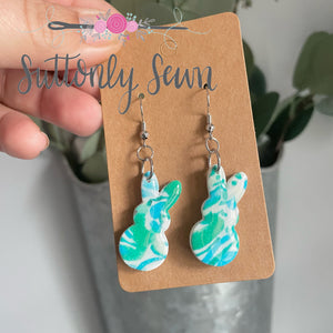 Blue Green Dangle Bunnies