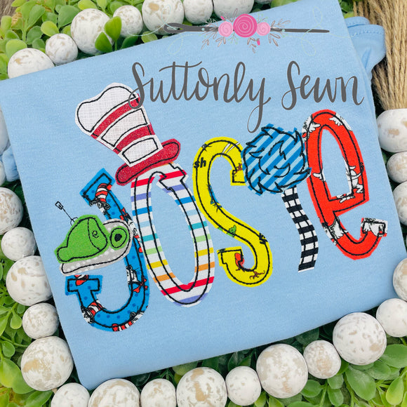 Dr. Seuss Applique Name