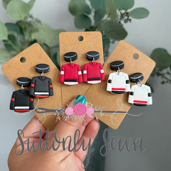 Hockey Jersey Earrings