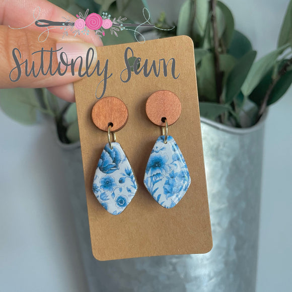 Blue Floral pendants