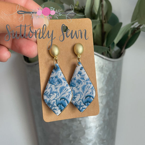 Blue Floral pendants