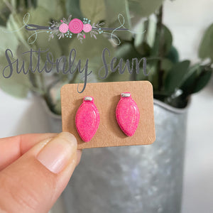 Light Pink/Hot Pink Christmas Light Studs