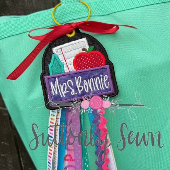 Paper Crayon Tag with Ribbon