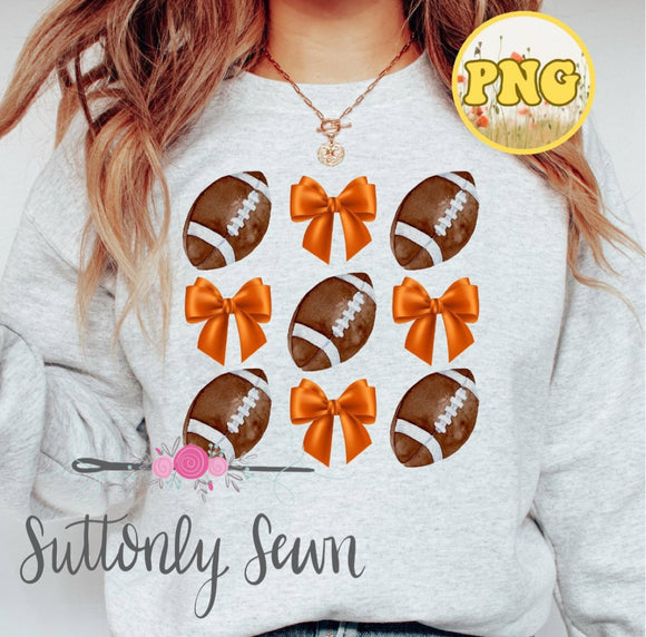 Orange bow football sweatshirt