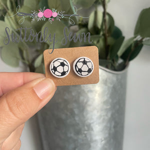 Soccer Stud Earrings