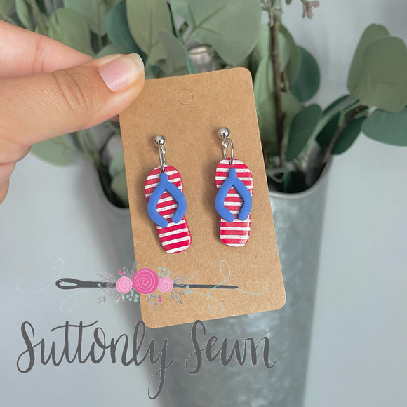 Patriotic Flip Flop earrings