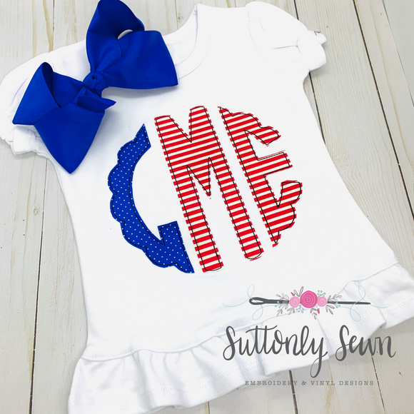 Red, White, Blue monogram