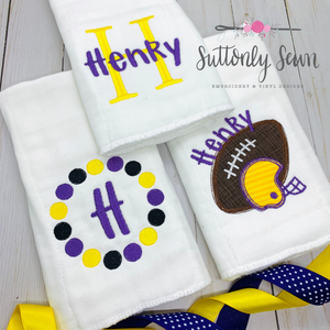 Football Themed Burp Cloths