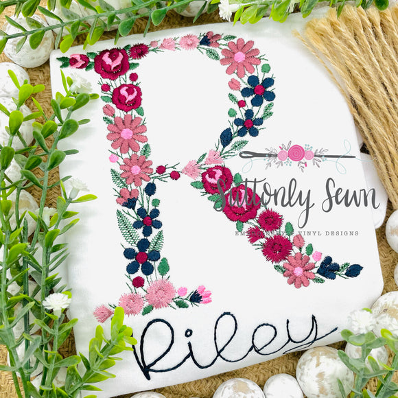 Floral Letter- Fall Colors