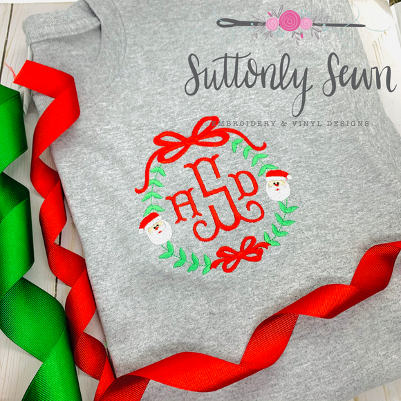 Santa Monogram- (Pocket Area)