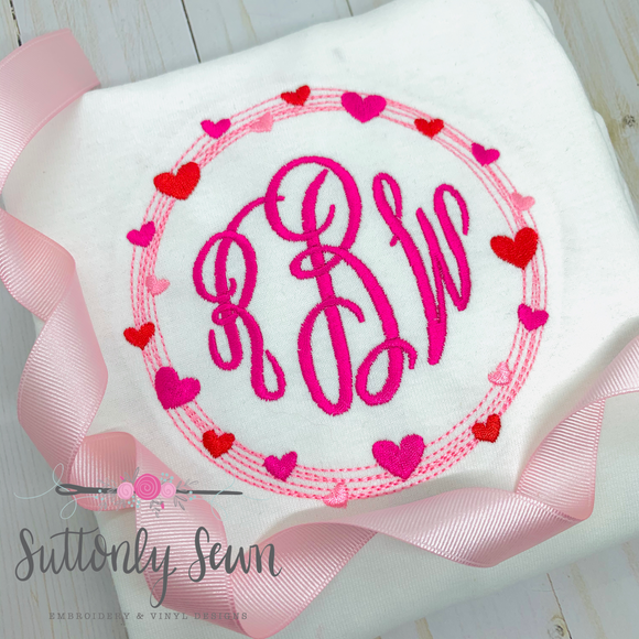 Adult Monogram Heart Frame