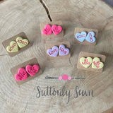 Conversational Heart Studs