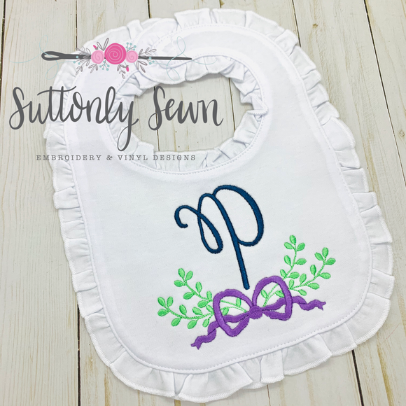 Initial Ruffle Bib