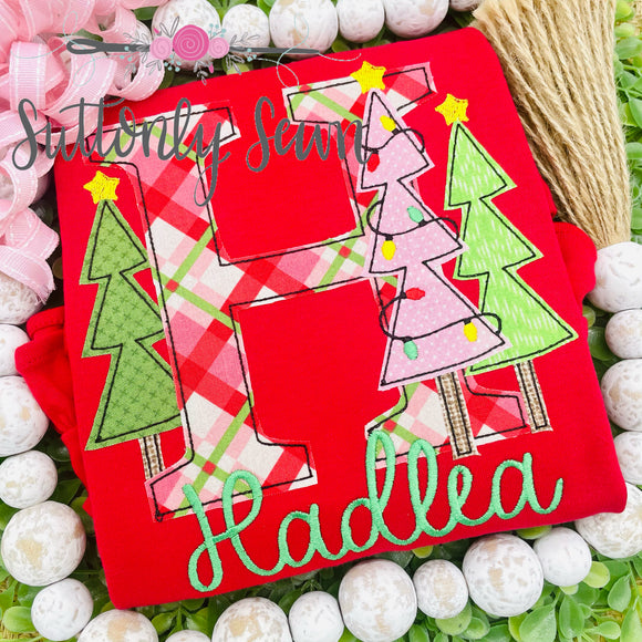 Applique Christmas Letter