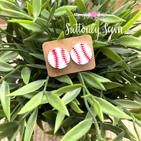 Baseball Stud Earring