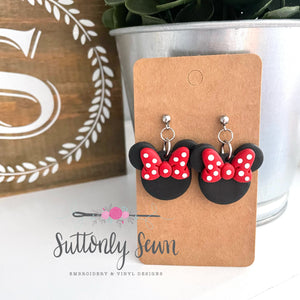 Red Minnie Earrings