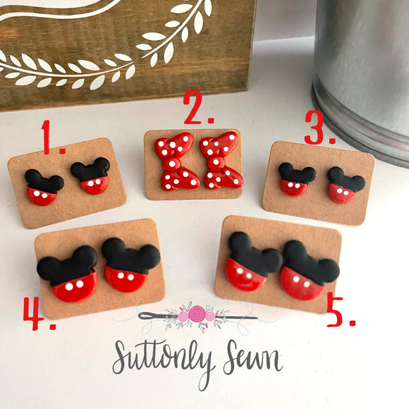 Minnie/ Mickey Studs