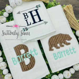 Bear theme Burp Cloths