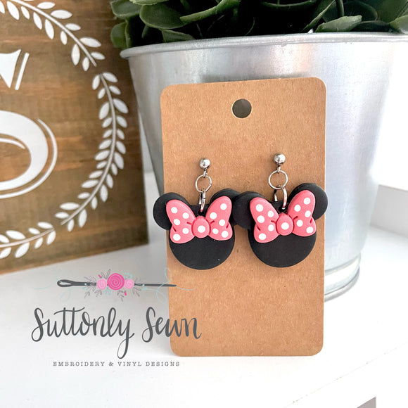 Pink Minnie Earrings