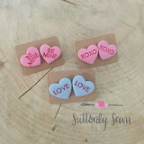 Conversational Heart Studs